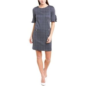 Karl lagerfeld blue  and White Polka Dot Dress 12